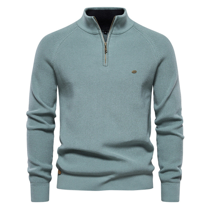Zanda Fashion heren luxe half-zip trui, een must-have voor de modieuze man in elk seizoen. Ultiem comfort.