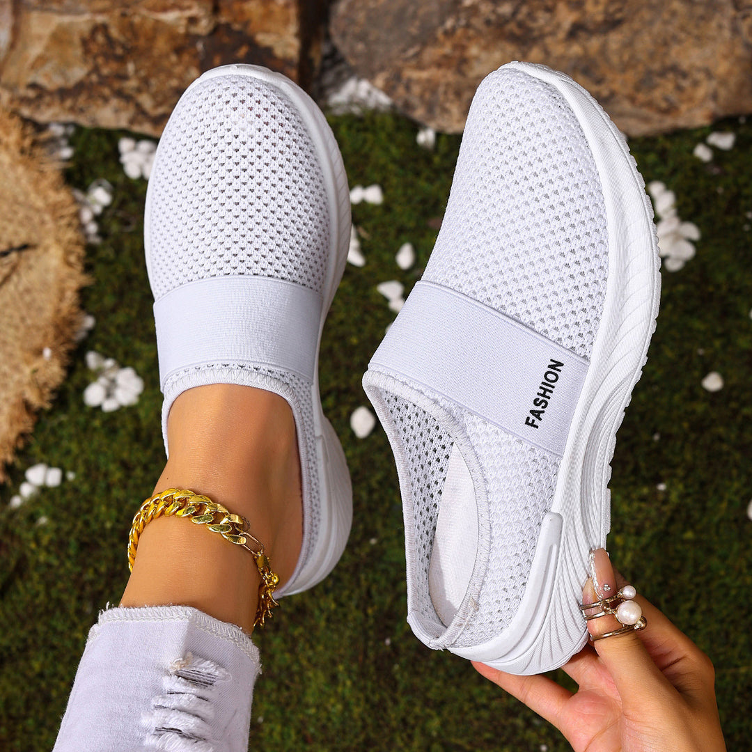 Dames Sneakers met Klittenband - Comfortabele Slip-ons