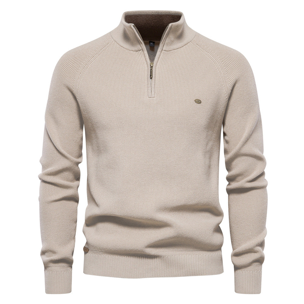 Warme en stijlvolle heren half-zip trui, perfect voor comfort tijdens de koudere herfst- en winterdagen.