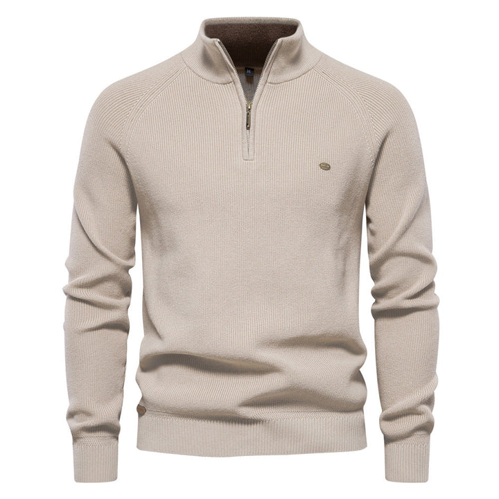 Warme en stijlvolle heren half-zip trui, perfect voor comfort tijdens de koudere herfst- en winterdagen.