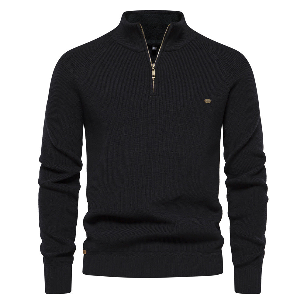 Luxe en comfortabele half-zip trui voor mannen, met een moderne en stijlvolle uitstraling. Ideaal voor herenkleding.