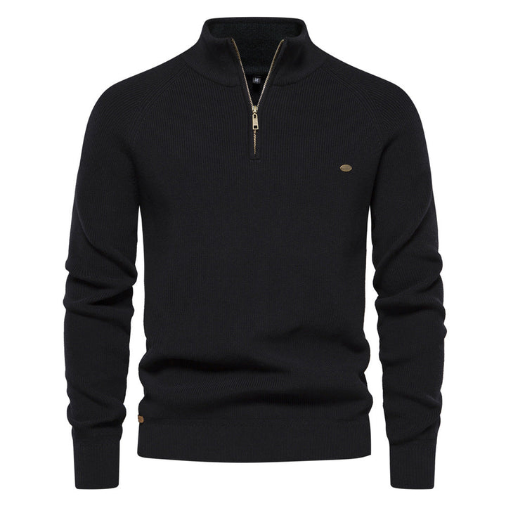 Luxe en comfortabele half-zip trui voor mannen, met een moderne en stijlvolle uitstraling. Ideaal voor herenkleding.