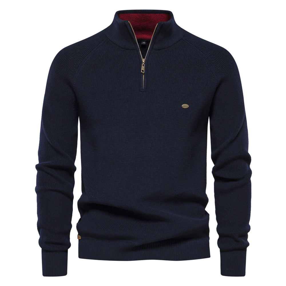 Elegante heren half-zip trui, ideaal voor een stijlvolle casual of smart-casual look voor elke gelegenheid.