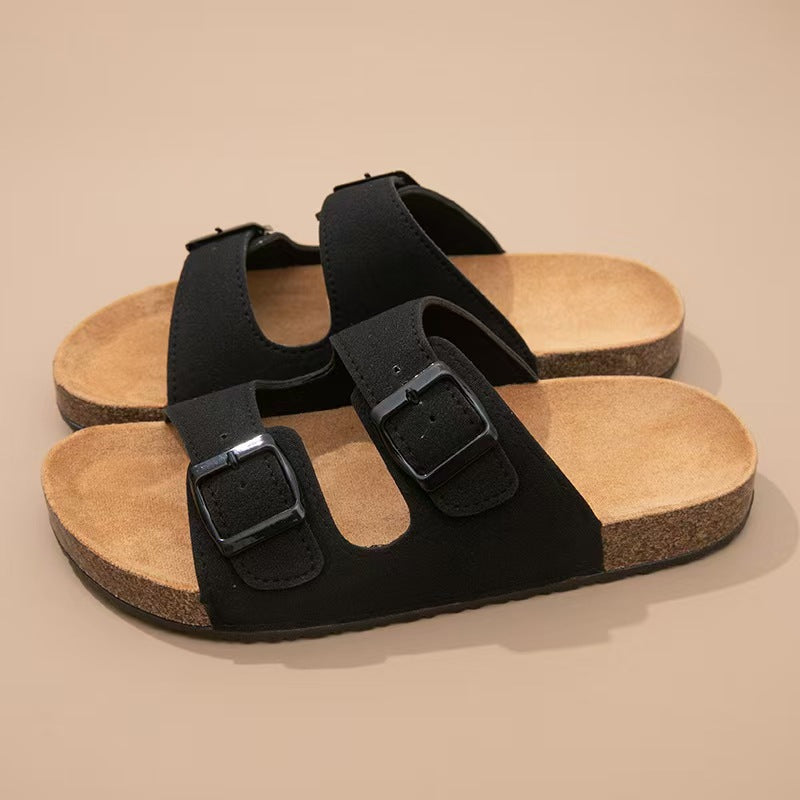 Stijlvolle leren herensandalen voor de zomer, met een comfortabele pasvorm en verstelbare banden