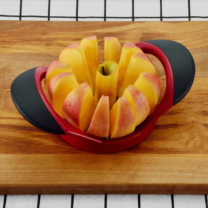 Roestvrijstalen appelsnijder met ultrascherpe messen, compact ontwerp, ideaal voor het precies snijden van appels in de keuken.