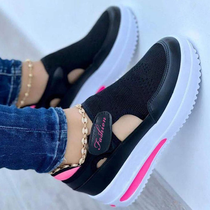 Comfortabele Sasa dames casual sneakers; ideale schoenen voor elke dag met trendy design en voetmode plateauzool.