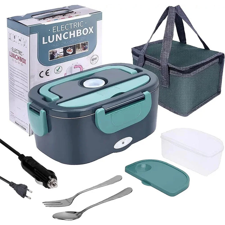 1.5L elektrische lunchbox 60W, draagbaar en lekvrij. Perfect voor warme maaltijden onderweg of op kantoor.