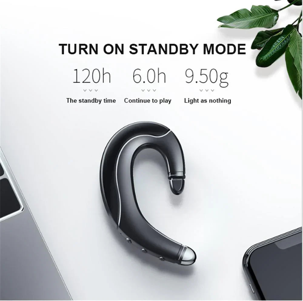 Universele AeroVibe bone conduction headset. Draadloos en veilig muziek luisteren en bellen voor iedereen.