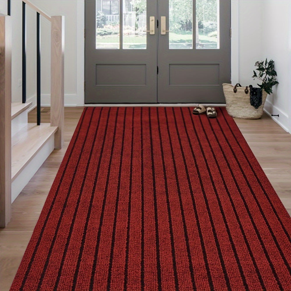 Antislip vloerkleed loper, wasbaar en slijtvast, ideaal voor een drukke hal of terras.