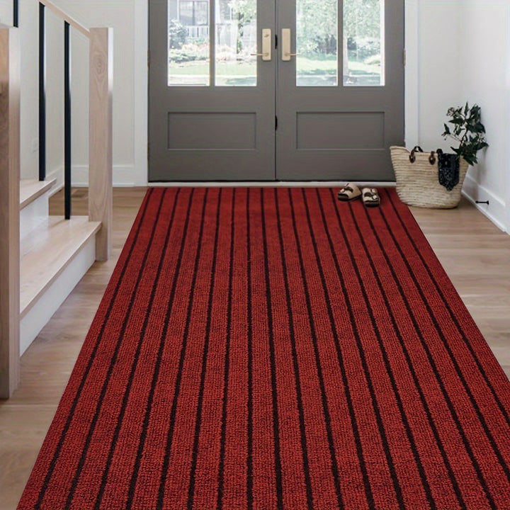 Antislip vloerkleed loper, wasbaar en slijtvast, ideaal voor een drukke hal of terras.