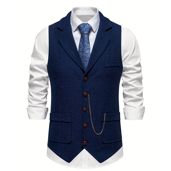 Veelzijdig mouwloos vest voor heren, V-hals, elegant design, perfect voor elke gelegenheid