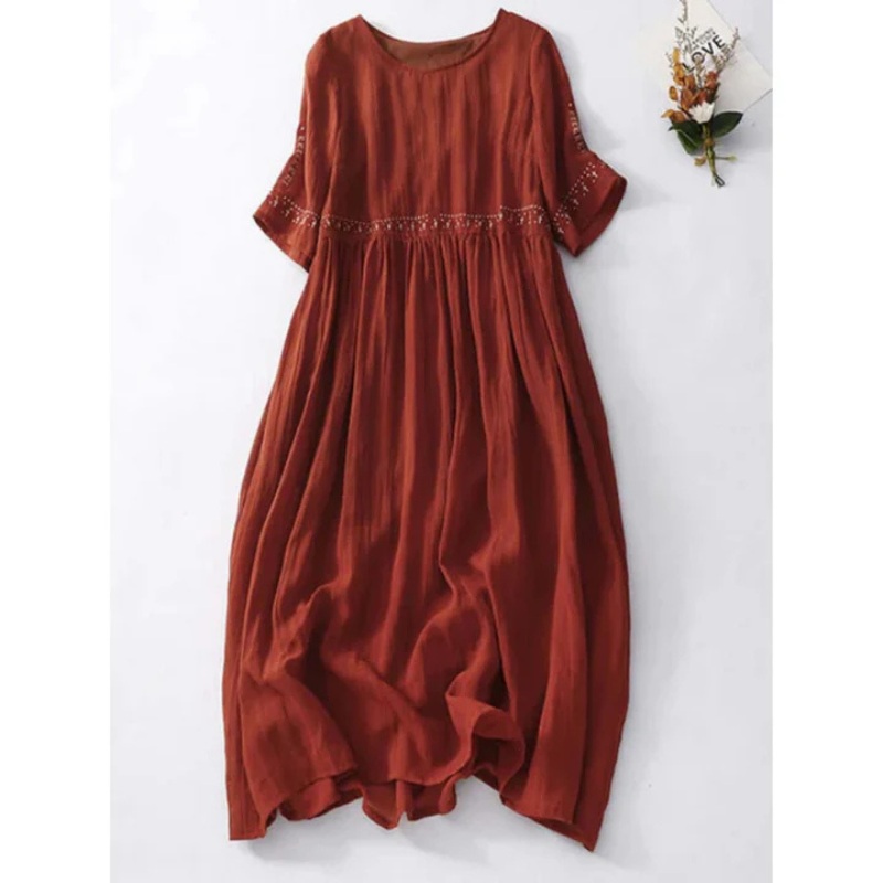 Dames mouwloze midi-avondjurk in een zwierig ontwerp, flatterend silhouet, ideaal voor formele gelegenheden.