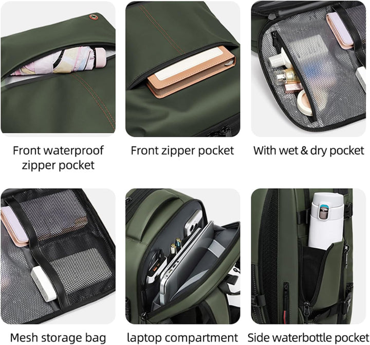 Unisex Arvid rugzak, uitbreidbaar voor weekendtrips of langere vakanties.