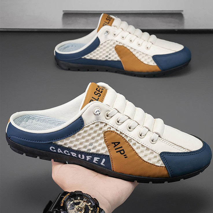Ademende heren slip-on sneakers van mesh, lichtgewicht, met stevige zolen, in een modern design voor dagelijks comfort.