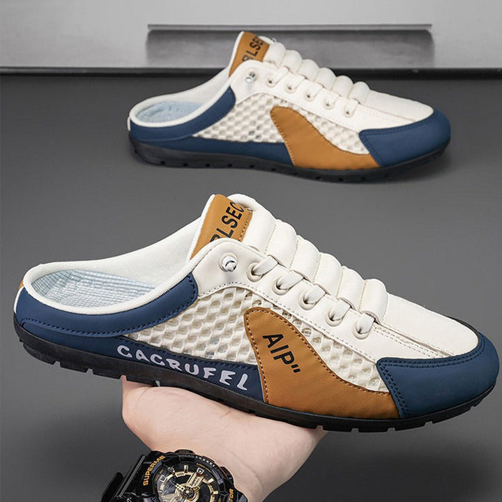 Ademende heren slip-on sneakers van mesh, lichtgewicht, met stevige zolen, in een modern design voor dagelijks comfort.