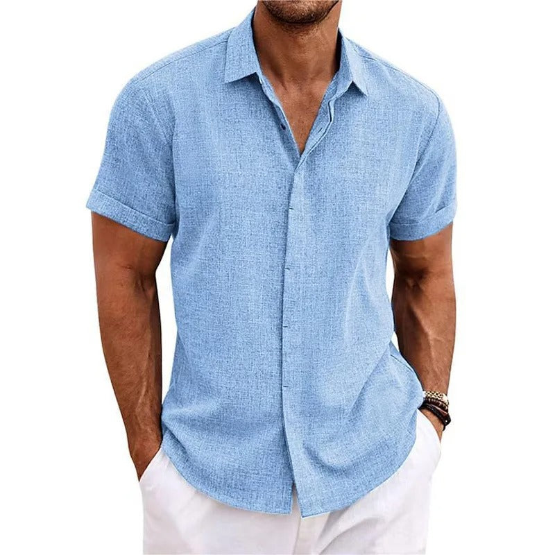 Ademend zomerpoloshirt voor heren in elegant design, ideaal voor warme dagen, verkrijgbaar in vele kleuren.