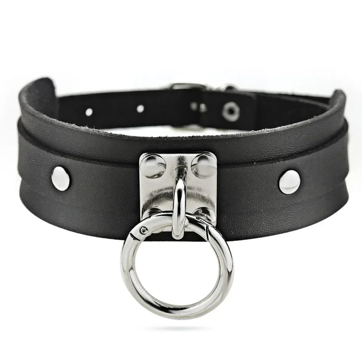 Opvallende Choker in moderne punk-stijl, elegante schakelketting, rond design, zinklegering, veelzijdig accessoire.