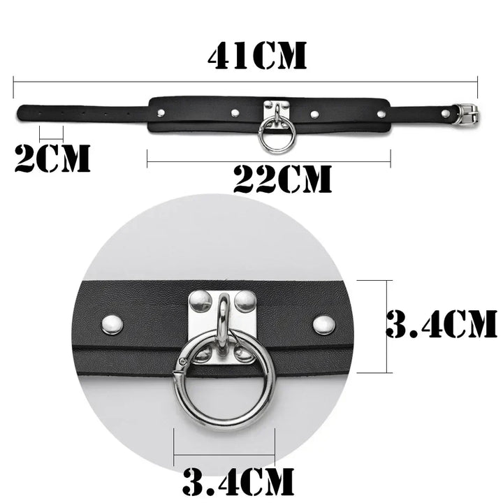 Opvallende Choker in moderne punk-stijl, elegante schakelketting, rond design, zinklegering, veelzijdig accessoire.