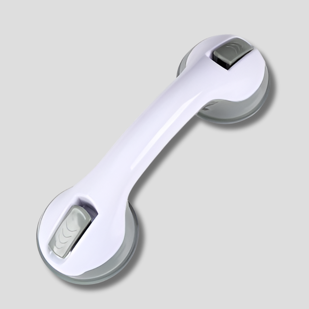 Badkamer veiligheidsgreep met zuignap, extra steun in douche of bad. Hulpmiddel voor ouderen, zwangeren, kinderen; antislip grip.