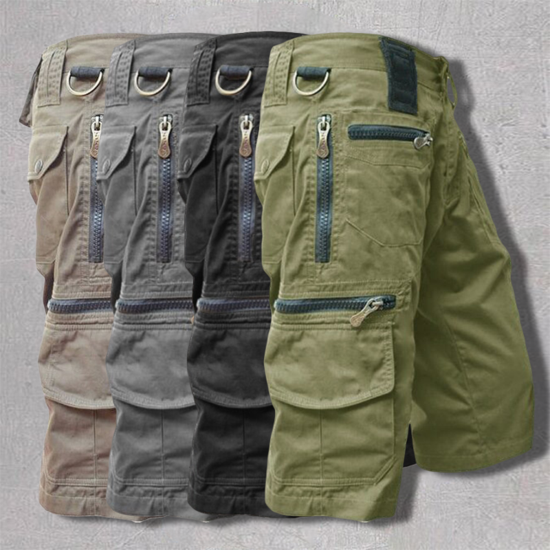 Comfortabele heren cargo shorts, ademend, met meerdere zakken, ideaal voor buitenactiviteiten en zomerse avonturen.