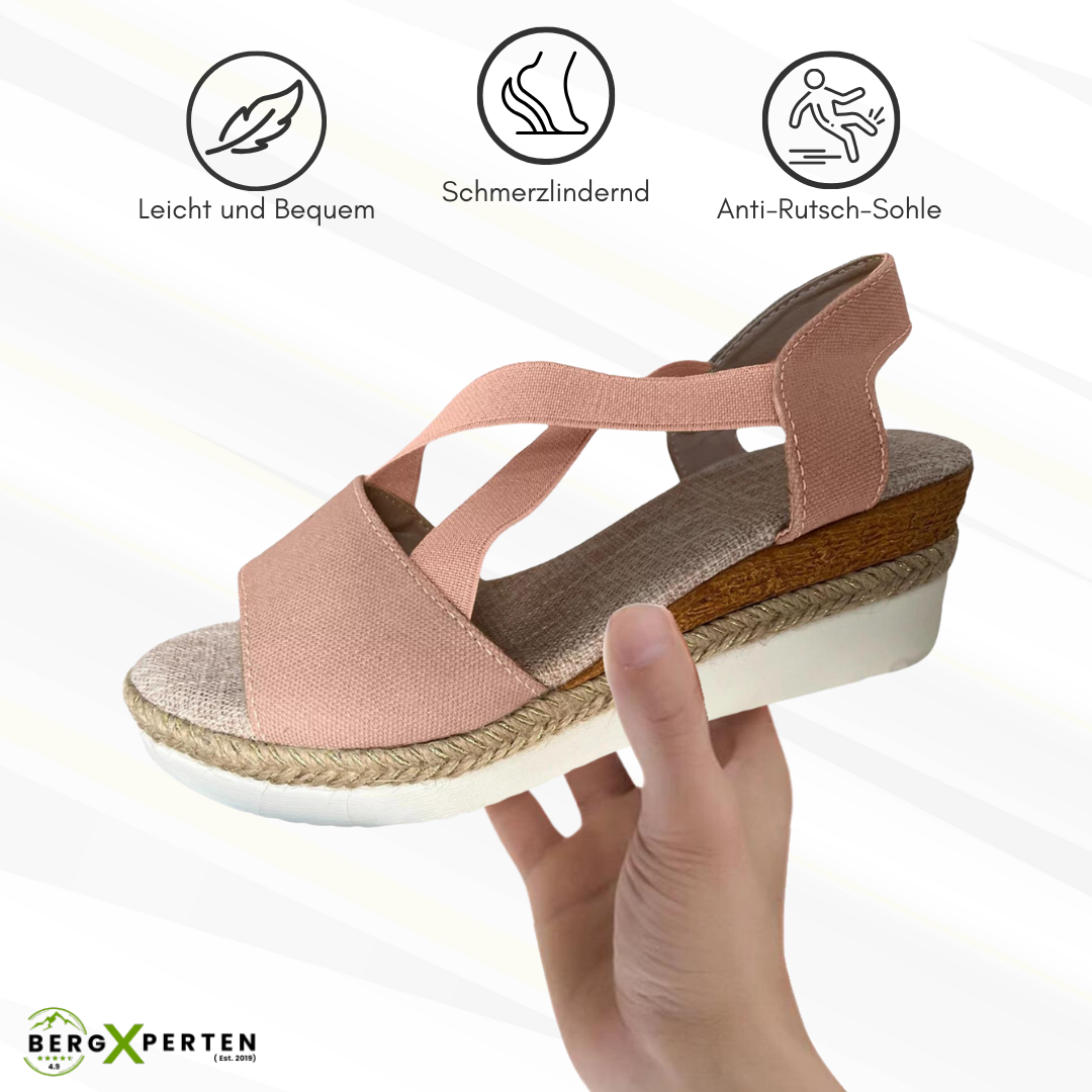 Comfortabele dames sandalen in beige, ergonomisch en antislipzool, voor pijnvrije stappen en modieus comfort.