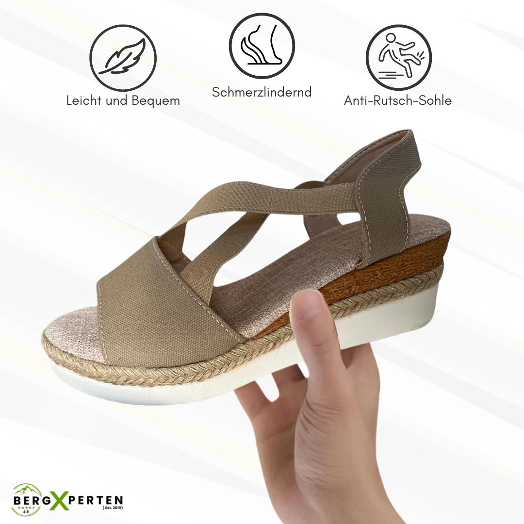Comfortabele dames sandalen in beige, ergonomisch en antislipzool, voor pijnvrije stappen en modieus comfort.