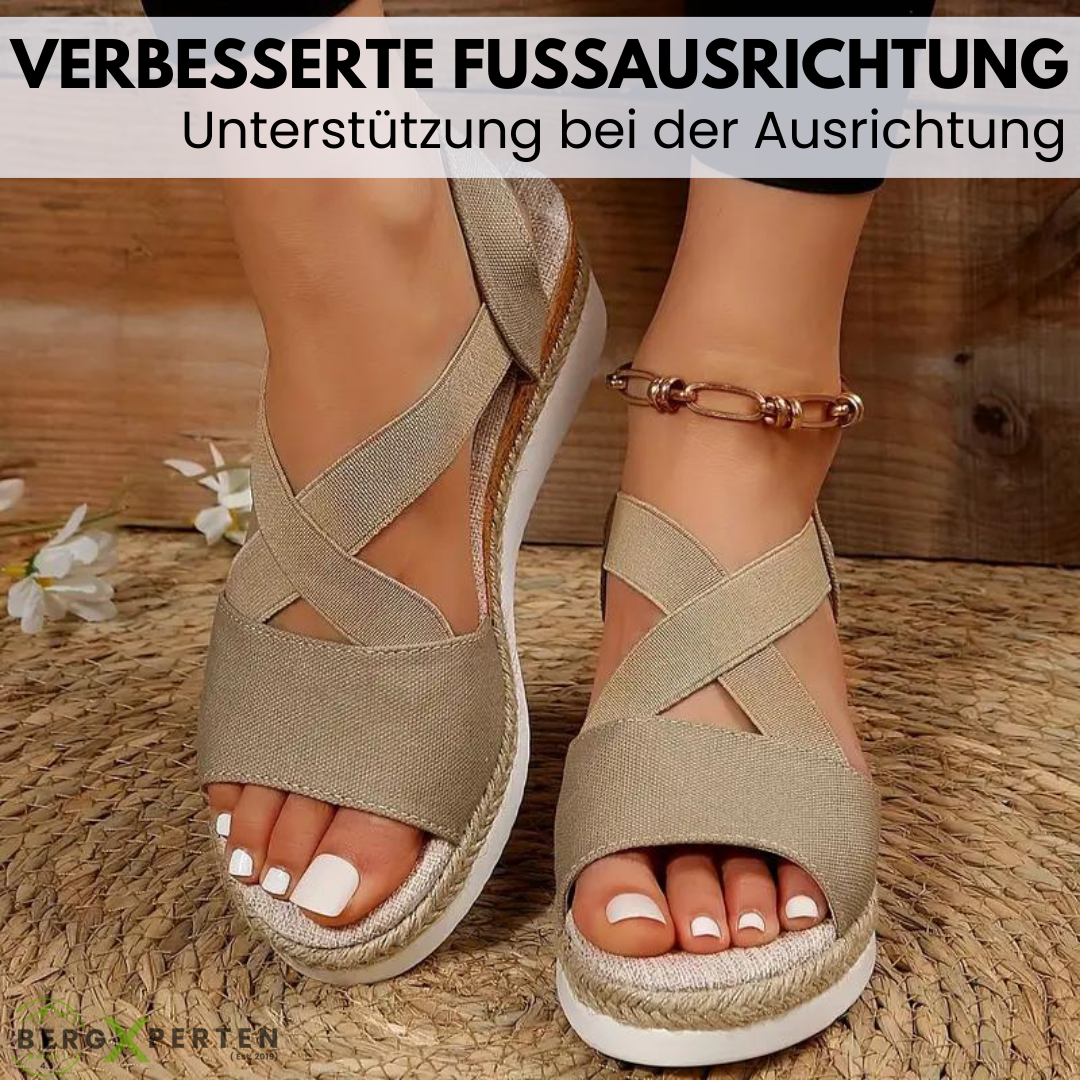 Comfortabele dames sandalen in beige, ergonomisch en antislipzool, voor pijnvrije stappen en modieus comfort.