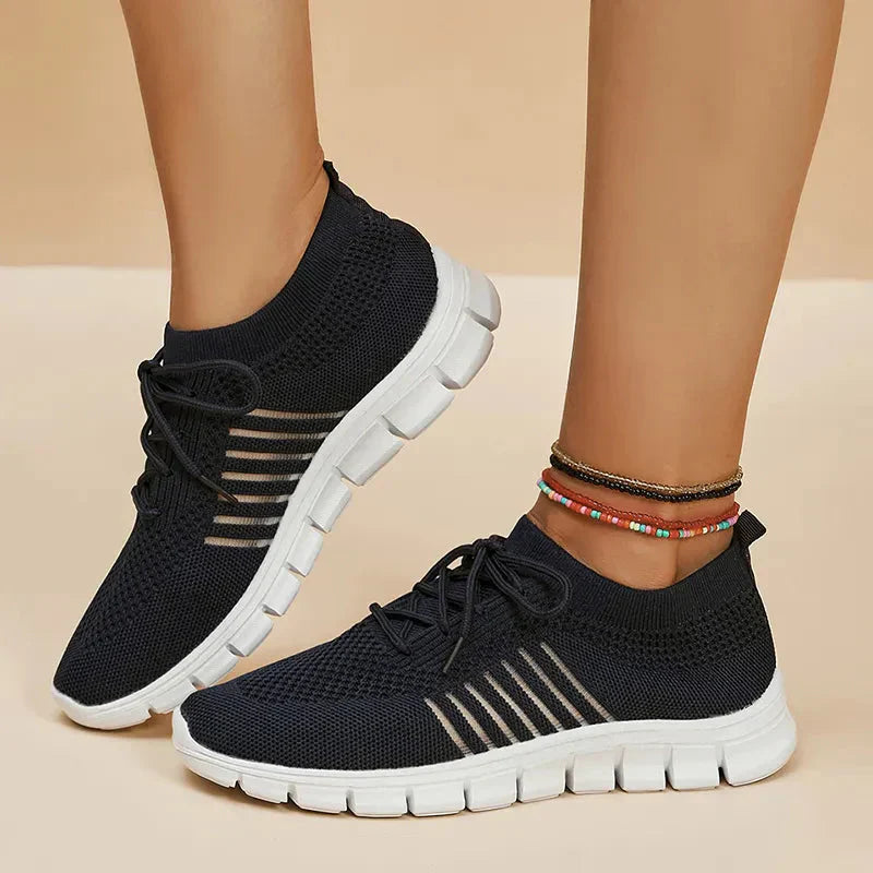 Orthopedische damessneakers voor comfort en stijl in ademend mesh.