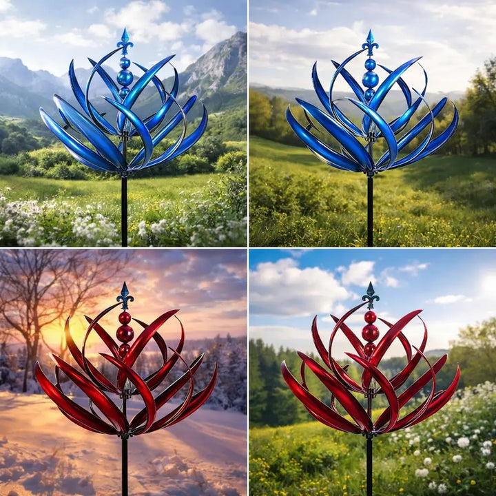 Weerbestendige lotus windvaan, hoogwaardige tuindecoratie die elk weertype trotseert.