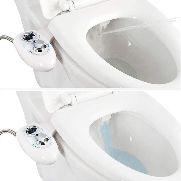 Bidet toilet opzetstuk met roestvrijstalen accessoire en zelfreinigende sproeiers voor eenvoudige montage en efficiënte reiniging