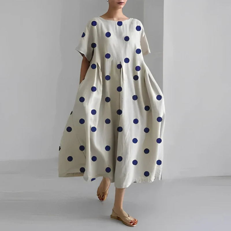 Boho midi jurk voor dames met delicate bloemenprint, vloeiende pasvorm en veelzijdige stijl, perfect voor elke gelegenheid.