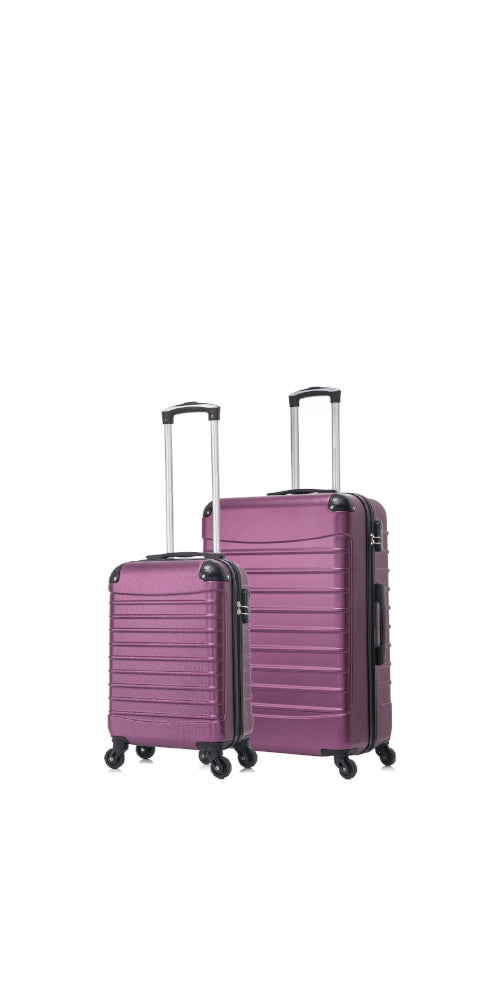 Bordeaux 2-delige hardshell kofferset, ideaal voor stijlvol en duurzaam reizen.