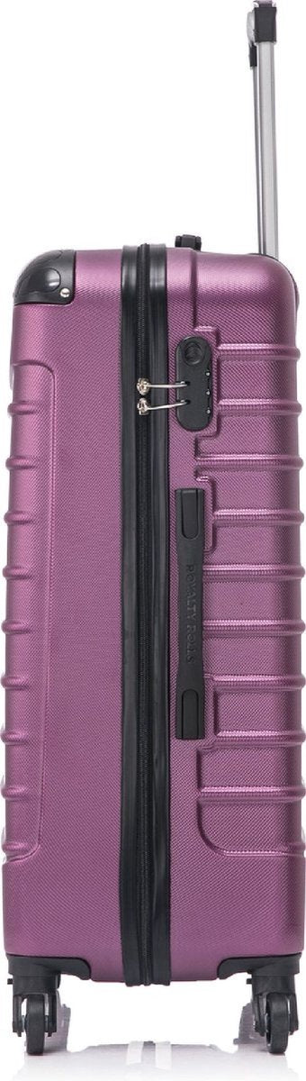 Stijlvolle bordeaux rode hardshell bagageset, reis comfortabel en modieus.