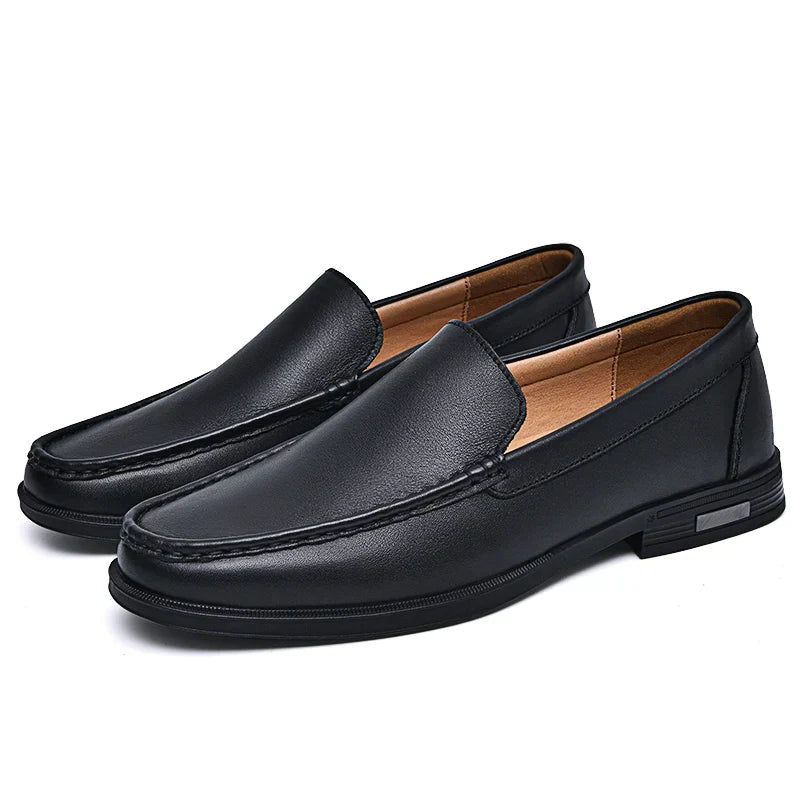 Ultra-comfortabele bruine heren loafers met orthopedische kenmerken voor de hele dag draagplezier.