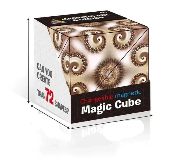 Magnetische toverkubus als veelzijdig puzzelspeelgoed in verschillende vormen en kleuren.