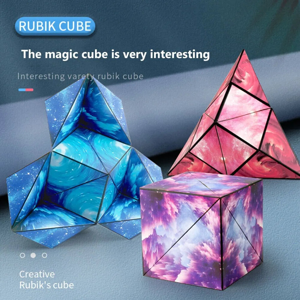 Magnetische toverkubus als veelzijdig puzzelspeelgoed in verschillende vormen en kleuren.