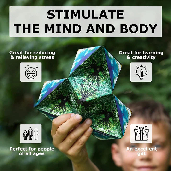 Magnetische toverkubus als veelzijdig puzzelspeelgoed in verschillende vormen en kleuren.