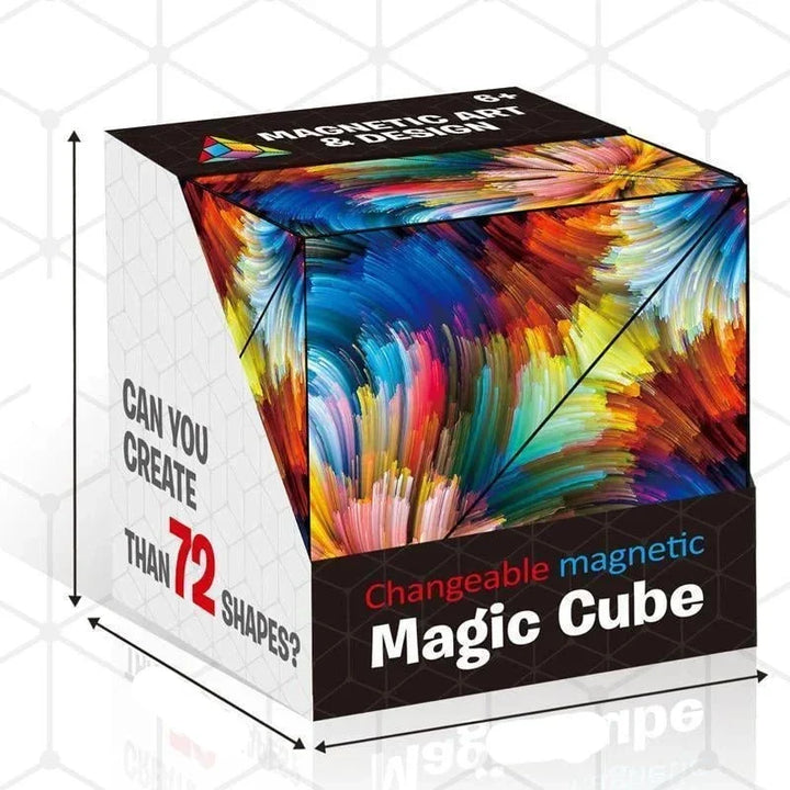 Magnetische toverkubus als veelzijdig puzzelspeelgoed in verschillende vormen en kleuren.