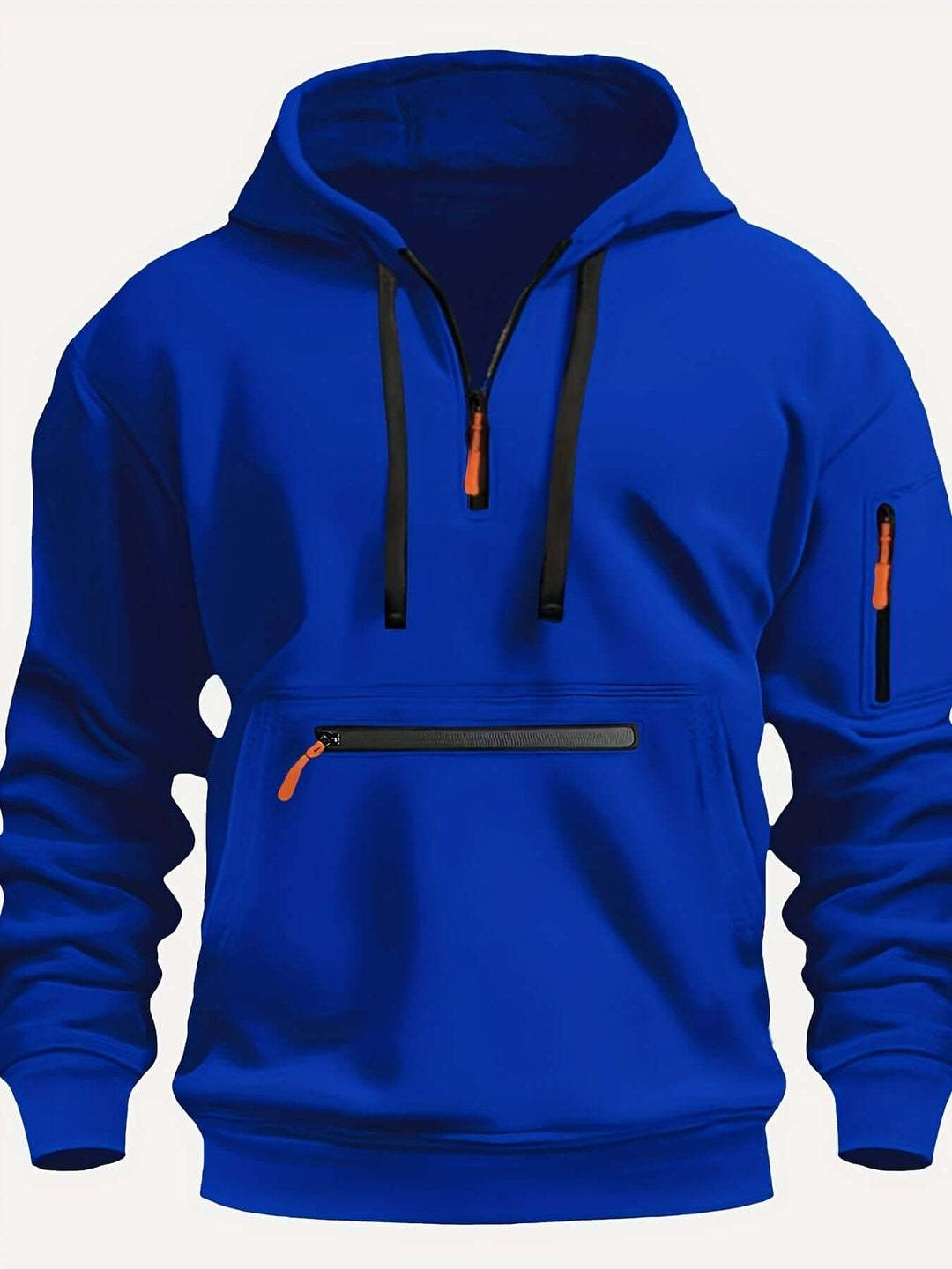 Heren Comfortabele Hoodie met Halve Rits