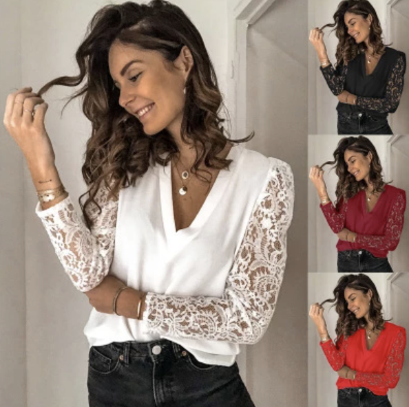 Trendy dames top met fleurige bloemenprint. Essentiële lente- en zomerkleding voor een modieuze look.