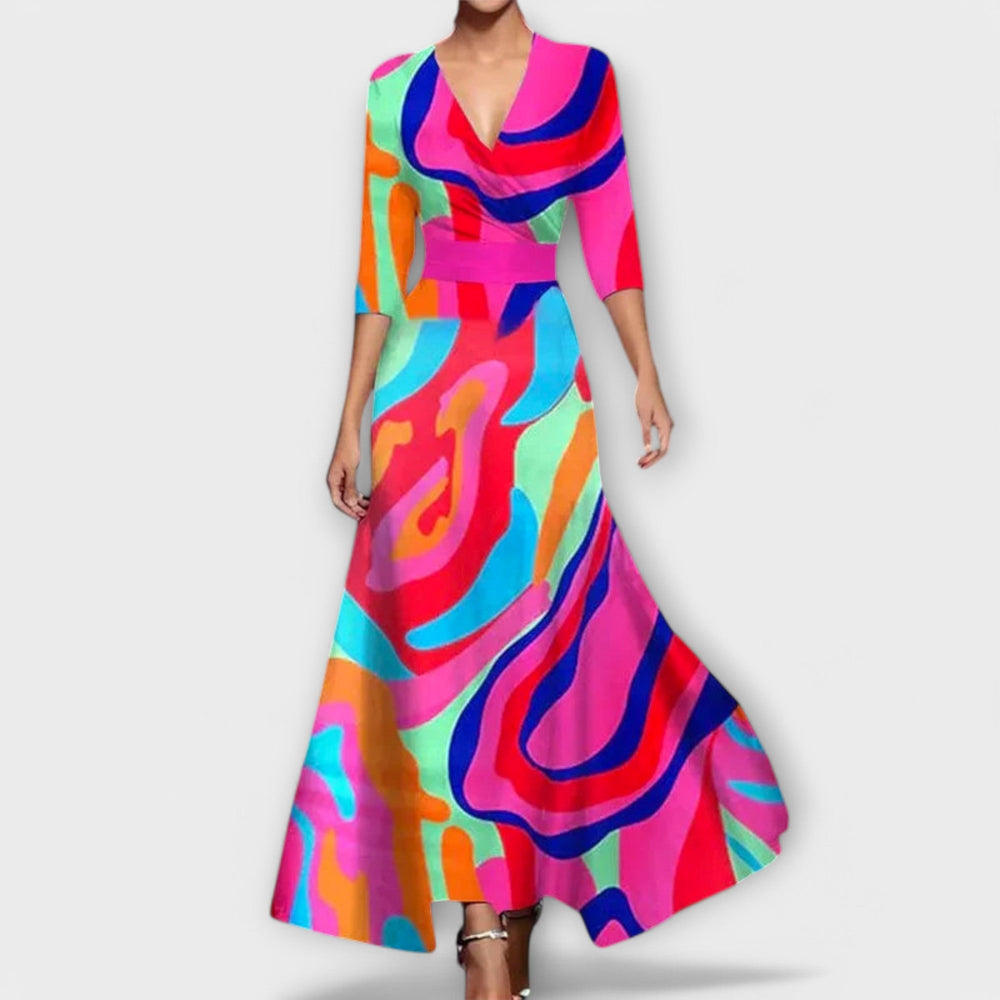 Dames cocktailjurk, elegant ontwerp, kunstzinnige mouwen, figuurvleiend, geschikt voor feestelijke gelegenheden