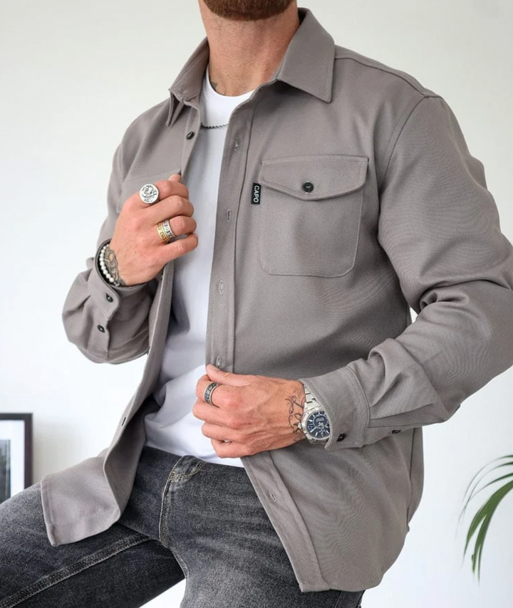 Robuust Hoymans heren shirtjacket, duurzaam en veelzijdig voor herfst, winter en lente outfits.