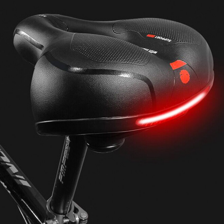 Comfortabel RideEase unisex ergonomisch fietszadel, ideaal tegen zadelpijn, met geheugenschuim voor lange ritten.