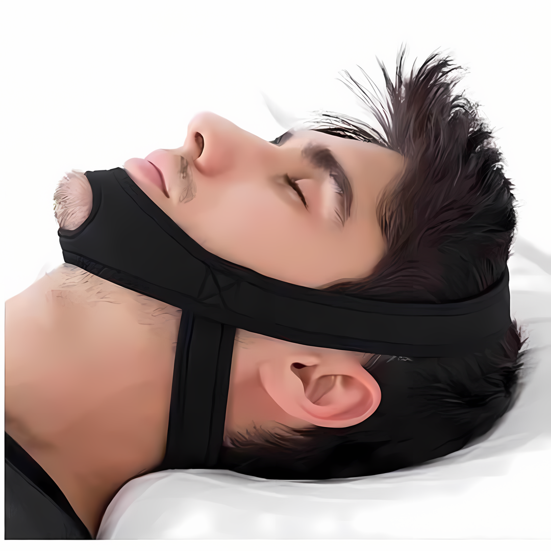 Comfortabele anti-snurk kinband voor een rustige slaap, ondersteunt ademhaling en vermindert snurken.