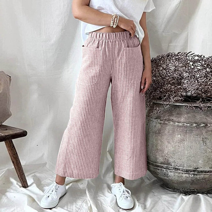 Comfortabele dames zomerbroek met losse pasvorm, elegant en veelzijdig voor casual lente- en zomerlooks.