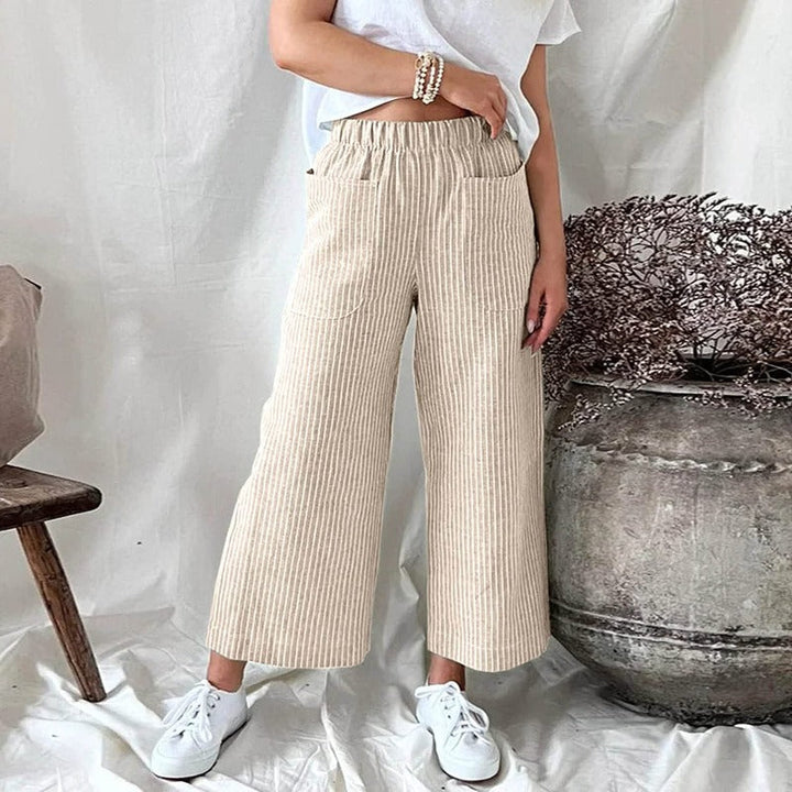 Levendige dames zomerbroek, comfortabel en elegant, met een veelzijdige losse pasvorm voor modieuze looks.