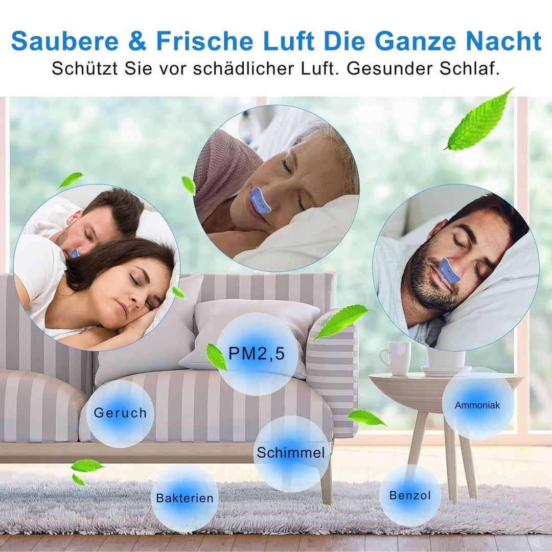 Verbeterde slaapkwaliteit met het stille MICROBREATH CPAP apparaat voor slaapapneu en snurkvermindering.