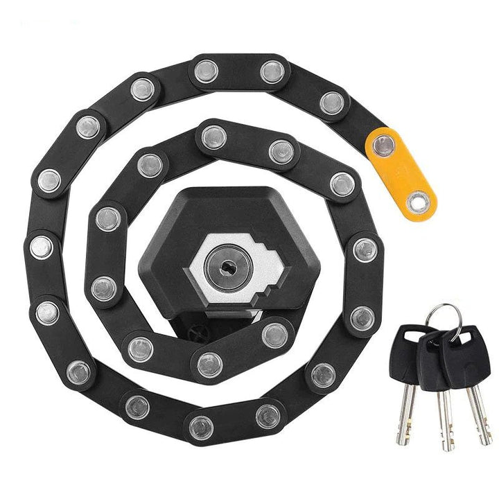 Het innovatieve SafeRide fietsslot; compact, opvouwbaar en ijzersterk voor de beste fietsbeveiliging.
