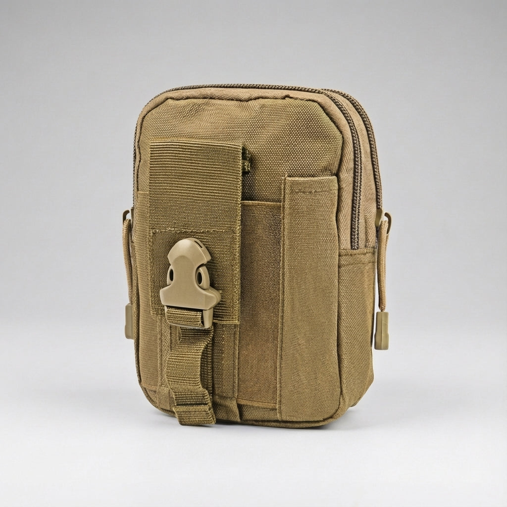 Unisex compact MOLLE etui, ideaal voor het organiseren van essentials tijdens wandelen, reizen en outdoor sport.