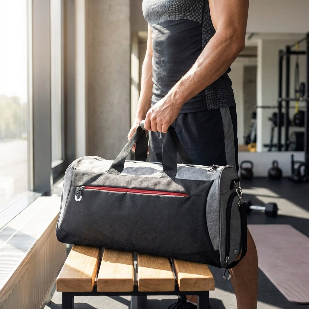 Compacte 30L TravelDry duffeltas, ideaal als sporttas of reistas, met waterdicht schoenenvak. Unisex reisbagage.